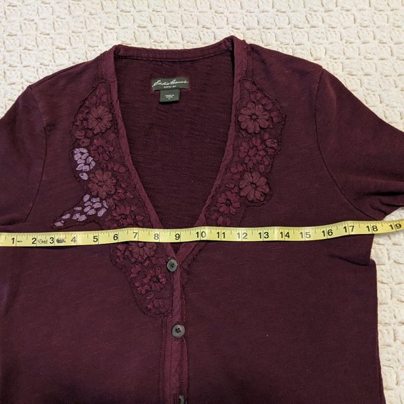 Eddie Bauer Embroidered Floral Cardigan - Picture 3 of 9